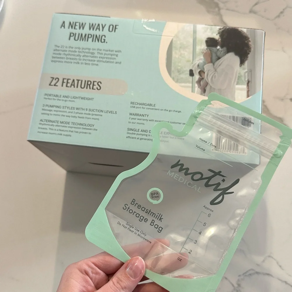 Zomee z2 double electric BP -motif storage bag - Picture 3 of 3